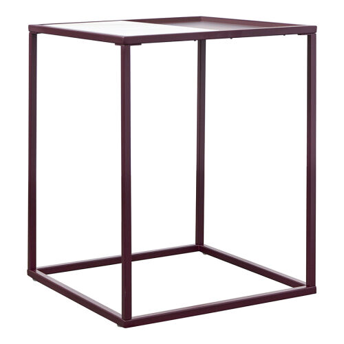 Столик кофейный mayen, 45х45 см, белый/сливовый 1