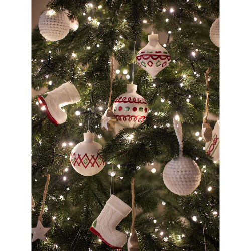 Набор ёлочных украшений с подсветкой festive embroidey из коллек 2 Набор ёлочных украшений с подсветкой festive embroidey из коллек 2