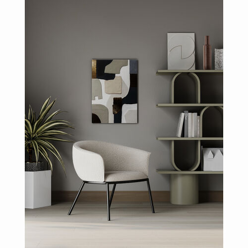 Лаунж-кресло paal, букле, бежевое 5