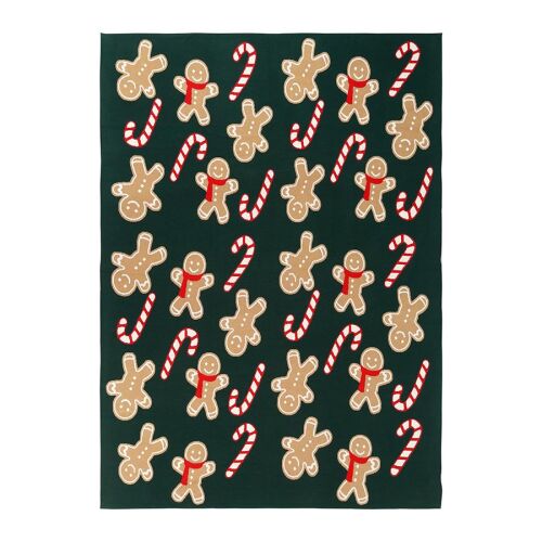 Плед из хлопка с новогодним рисунком gingerman из коллекции new  3