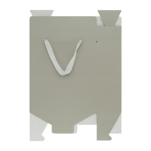 Подарочная коробка-пакет универсальная большая, серая 1