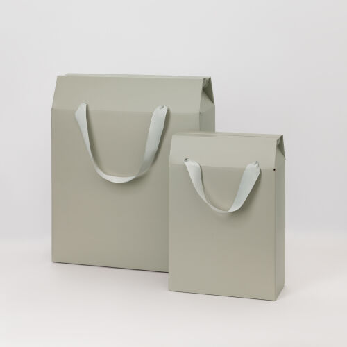 Подарочная коробка-пакет универсальная большая, серая 3