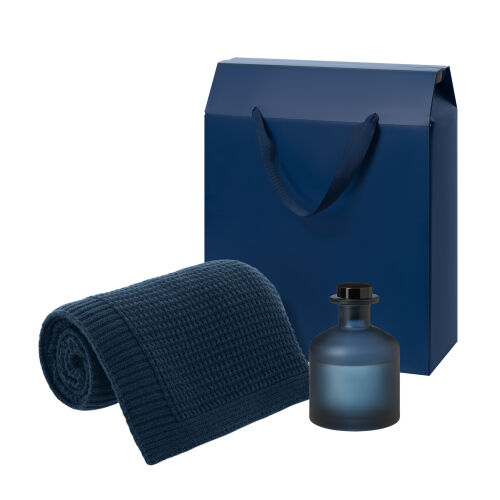 Подарочный набор Mizu, Malta Soft, синий (диффузор, плед) 1 Подарочный набор Mizu, Malta Soft, синий (диффузор, плед) 1