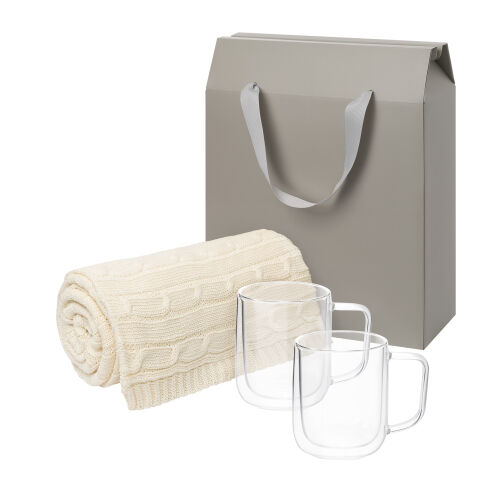 Подарочный набор Viora, Fado в серой коробке-пакете (2 кружки+пл 1