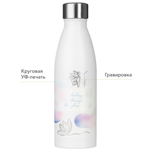 Термобутылка вакуумная герметичная Фреско (Fresco), белая 4