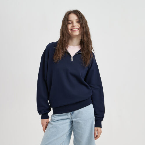 Толстовка на молнии унисекс Флоу (Flow), темно-синяя, размер 5XL 3