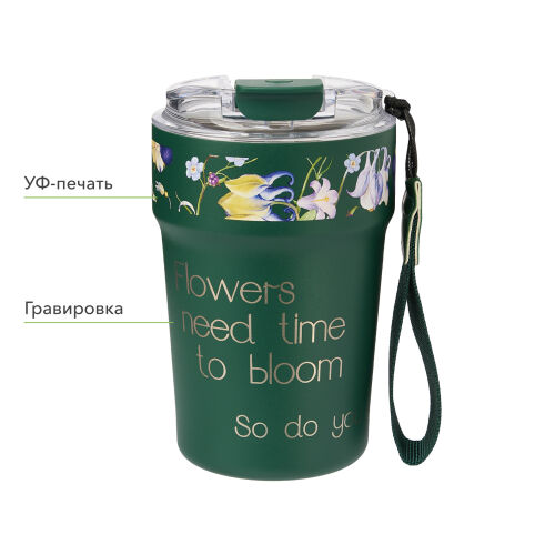 Термокружка вакуумная Monaco, темно-зеленая 4