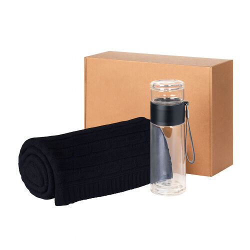 Подарочный набор Terso, Fado, синий (плед, термобутылка) 1