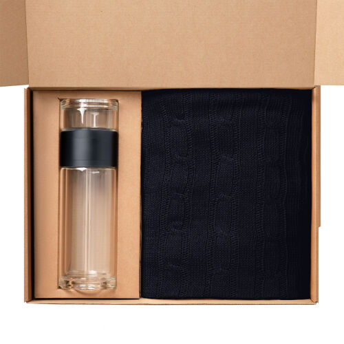 Подарочный набор Terso, Fado, синий (плед, термобутылка) 2