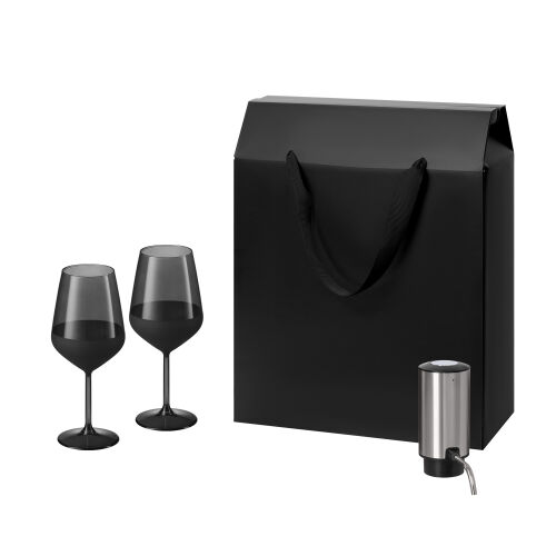 Подарочный набор Black Edition, Dante (2 бокала + аэратор для ви 1 Подарочный набор Black Edition, Dante (2 бокала + аэратор для ви 1