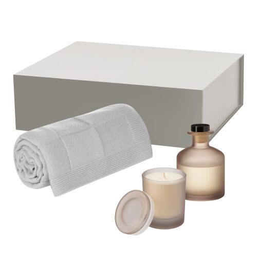 Подарочный набор Mizu, Cella Soft, бежевый (свеча, диффузор, пле 1 Подарочный набор Mizu, Cella Soft, бежевый (свеча, диффузор, пле 1