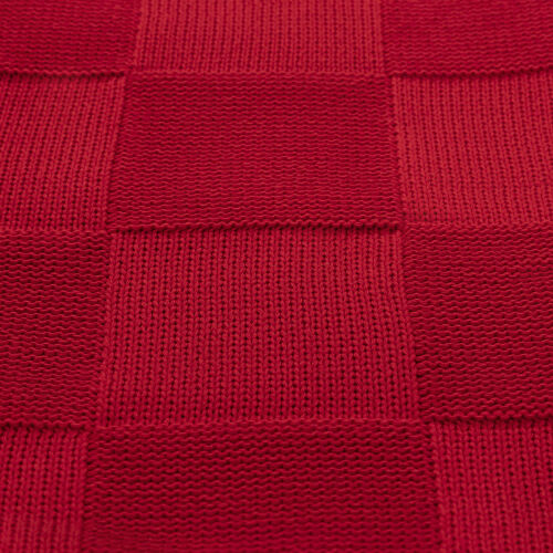 Плед Cella вязаный, красный (без подарочной коробки) 6