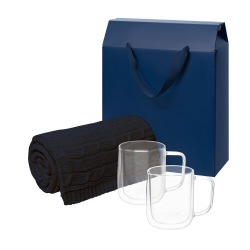 Подарочный набор Viora, Fado в синей коробке-пакете (2 кружки+пл 1