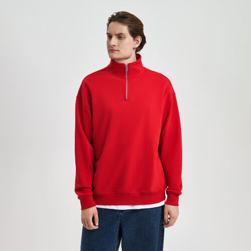Толстовка на молнии унисекс Флоу (Flow), красная, размер 3XL/4XL