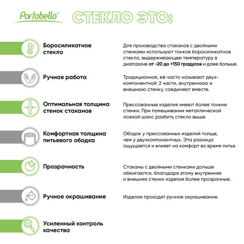 Стакан стеклянный с двойными стенками Lungo 7