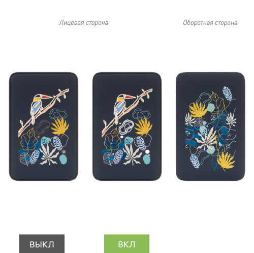 Внешний аккумулятор с подсветкой Анкор (Ancor) 5000 mAh, синий 4