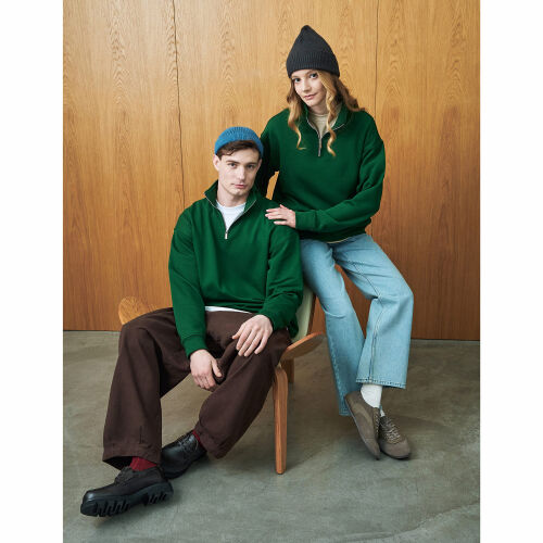 Толстовка на молнии унисекс Флоу (Flow), зеленая 5