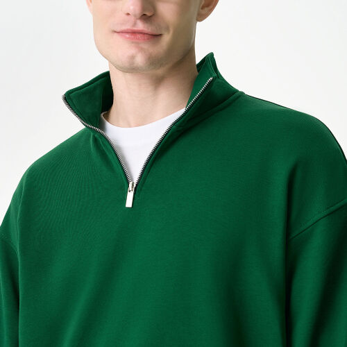 Толстовка на молнии унисекс Флоу (Flow), зеленая 2