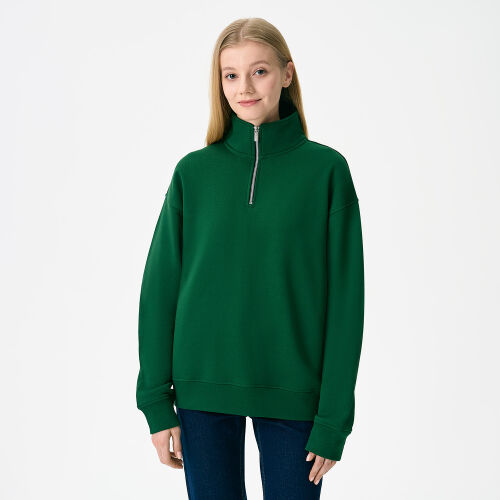 Толстовка на молнии унисекс Флоу (Flow), зеленая 4