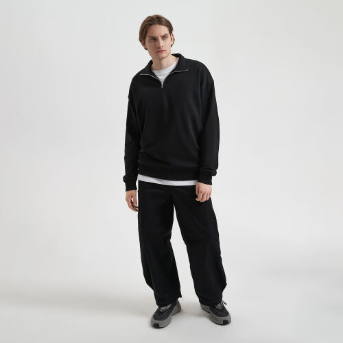 Толстовка на молнии унисекс Флоу (Flow), черная, размер 5XL/6XL 1
