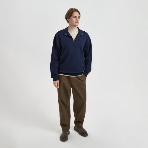 Толстовка на молнии унисекс Флоу (Flow), темно-синяя, размер 5XL 2