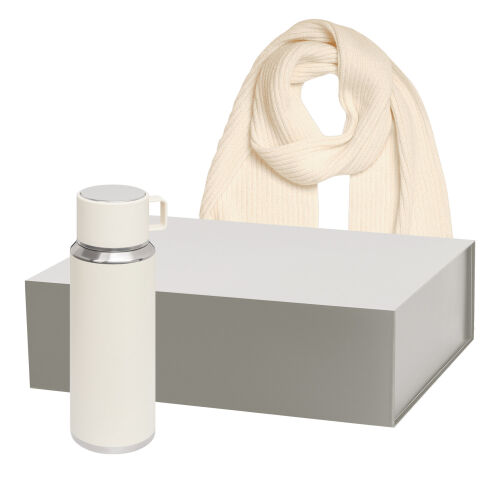 Подарочный набор Oslo, Forges, бежевый (термос, шарф)