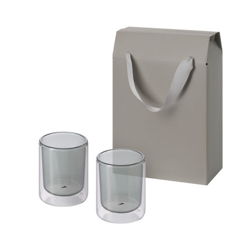 Подарочный набор 2 cтеклянных стакана Marlo в коробке-пакете