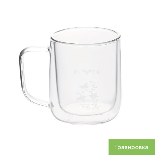 Кружка стеклянная с двойными стенками Виора (Viora) 2