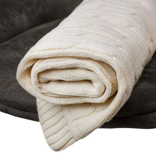 Плед Fado вязаный, бежевый (без подарочной коробки) 4