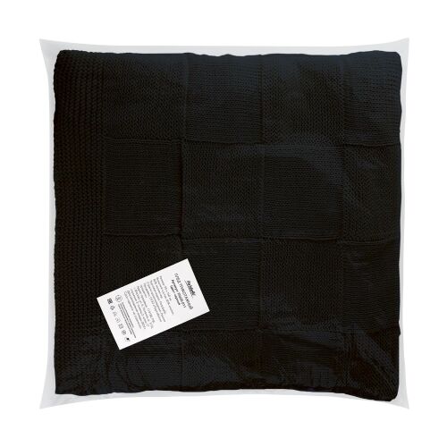 Плед Cella вязаный, черный (без подарочной коробки) 4