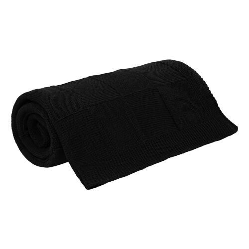 Плед Cella вязаный, черный (без подарочной коробки) 3