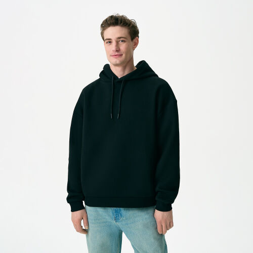 Худи релакс унисекс Баланс (Balance), с начесом, черный, размер XS/S