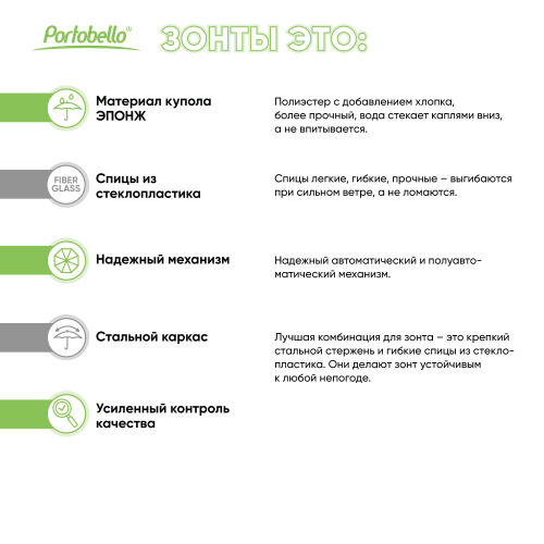 Зонт-трость Квантум (Quantum), черный/оранжевый 7