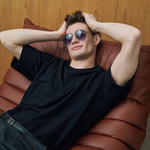 Футболка унисекс премиум Аура (Aura), 100% хлопок 200гр. черный, 6