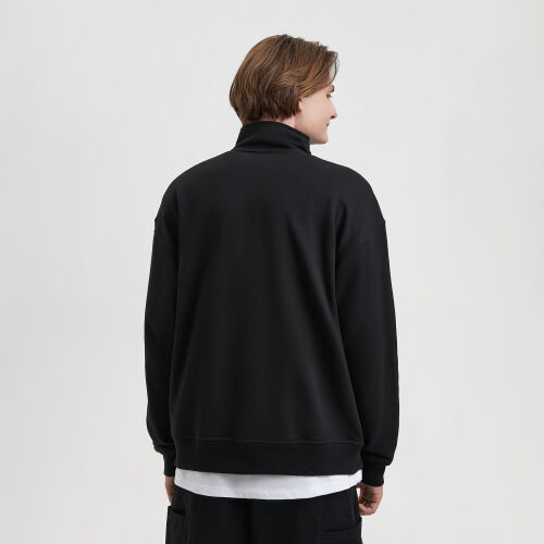 Толстовка на молнии унисекс FLOW, черная, размер 3XL/4XL 13