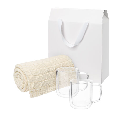 Подарочный набор Viora, Fado в белой коробке-пакете (2 кружки+пл 1