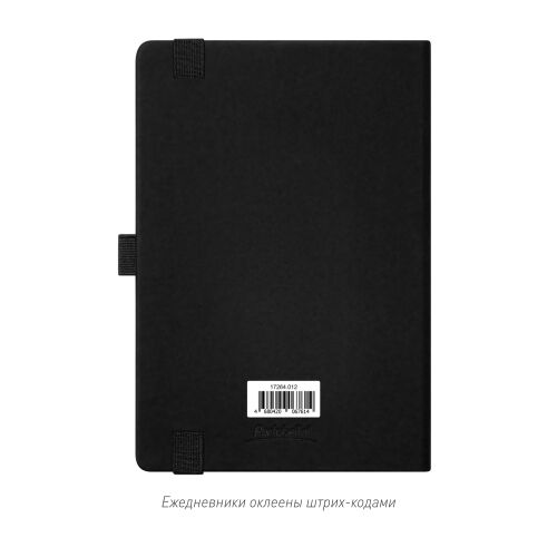 Ежедневник Alpha недатированный, черный/черный 1