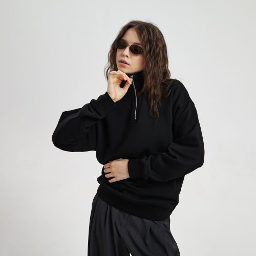 Толстовка на молнии унисекс FLOW, черная, размер XL/2XL 2