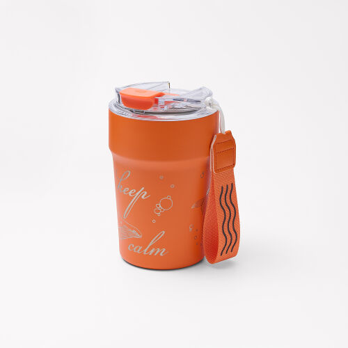 Термокружка вакуумная Монако (Monaco), оранжевая 5