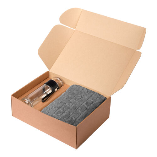 Подарочный набор Terso, Fado, серый (плед, термобутылка) 3