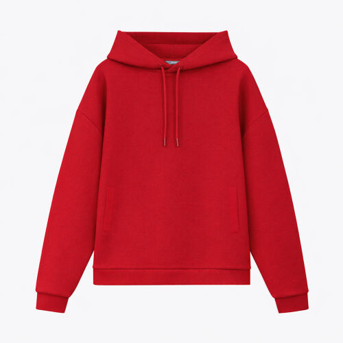 Худи релакс унисекс Баланс (Balance), с начесом, красный, размер M/L