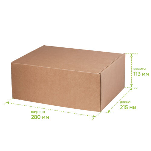 Подарочная коробка универсальная малая, крафт, 280 х 215 х 113мм 4
