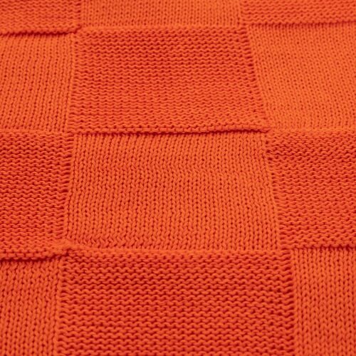 Плед Cella вязаный, оранжевый (без подарочной коробки) 1