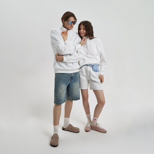 Толстовка на молнии унисекс Флоу (Flow), белая, размер 5XL/6XL 3