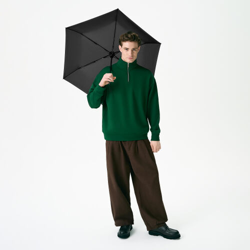 Зонт складной Филтон (Filton), черный с системой безопасности (S 4