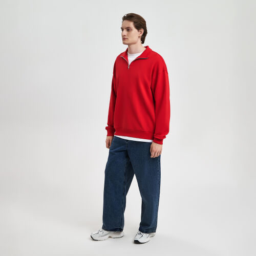 Толстовка на молнии унисекс Флоу (Flow), красная, размер 5XL/6XL 2