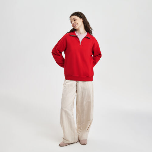 Толстовка на молнии унисекс Флоу (Flow), красная, размер 5XL/6XL 2