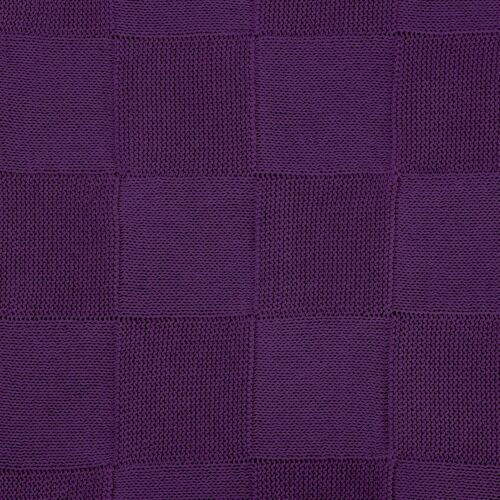 Плед Cella вязаный, фиолетовый (без подарочной коробки) 4