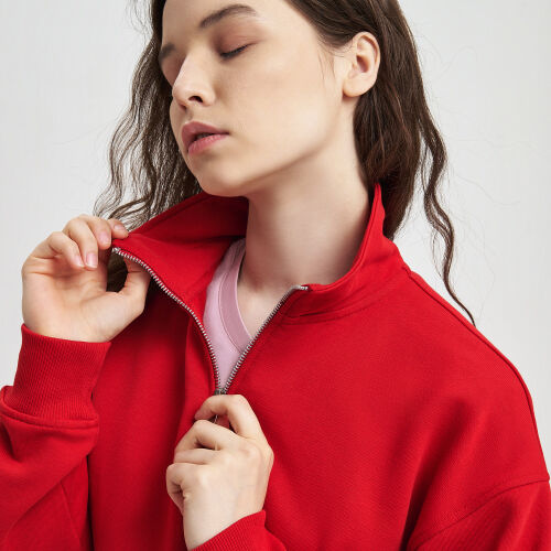 Толстовка на молнии унисекс Флоу (Flow), красная, размер XL/2XL 2