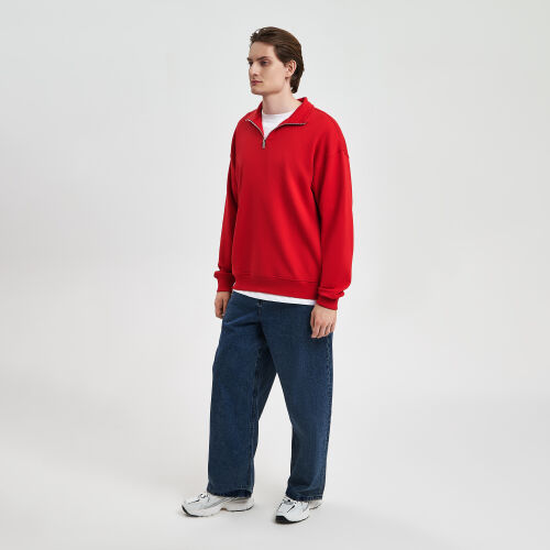 Толстовка на молнии унисекс FLOW, красная, размер XS/S 2